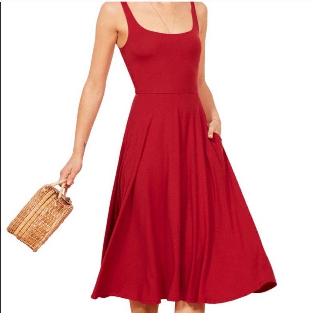 Reformation Rou fit & flare midi dress